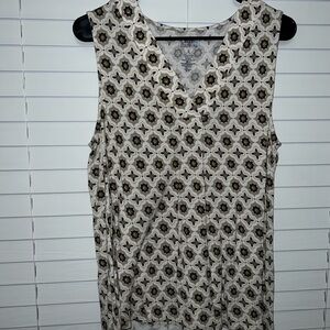 Croft & Barrow Patterned Sleeveless Top